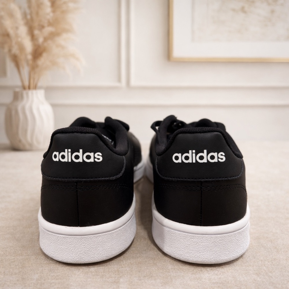 Adidas Grand Court Base Sneakers Black White Faux Leather Size 11 Men’s NWT - Picture 3 of 4